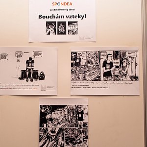 Konferenci doprovázela výstava komiksu "Bouchám vzteky"