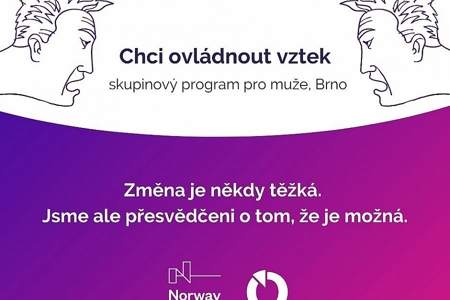 Chci ovládnout vztek startuje skupinový program pro muže